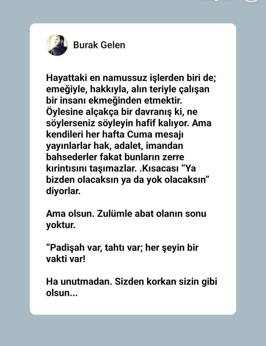 Şunu şöyle bırakayım