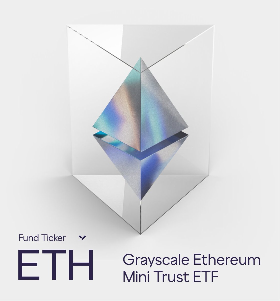 Interested in an Ethereum fund? Try the Grayscale Ethereum Mini Trust ETF  (ticker $ETH), our low-fee* fund available directly in your investment  account, now with staking rewards. See important disclosures, or speak
