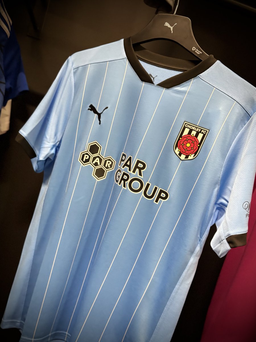 TheTeamStop's tweet photo. The Third Shirt Is HERE! 🔥

Chorley's new 25/26 Third kit is out and available to buy from our website. 🩵

Get yours below ⬇️

🔗 https://t.co/8pKg6lhXty https://t.co/E21tjyZJ0g