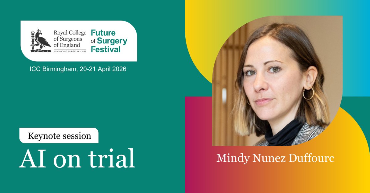 RCSnews's tweet photo. Don't miss the ultimate debate as we put AI on trial 🤖

Is it a surgical win or a liability? Join @MND_Law for an immersive mock trial as we debate the impact of AI in the operating theatre at #FoSF26. 

Explore the programme: https://t.co/f3Sb9bW9d0 https://t.co/fNUgXkRDmz