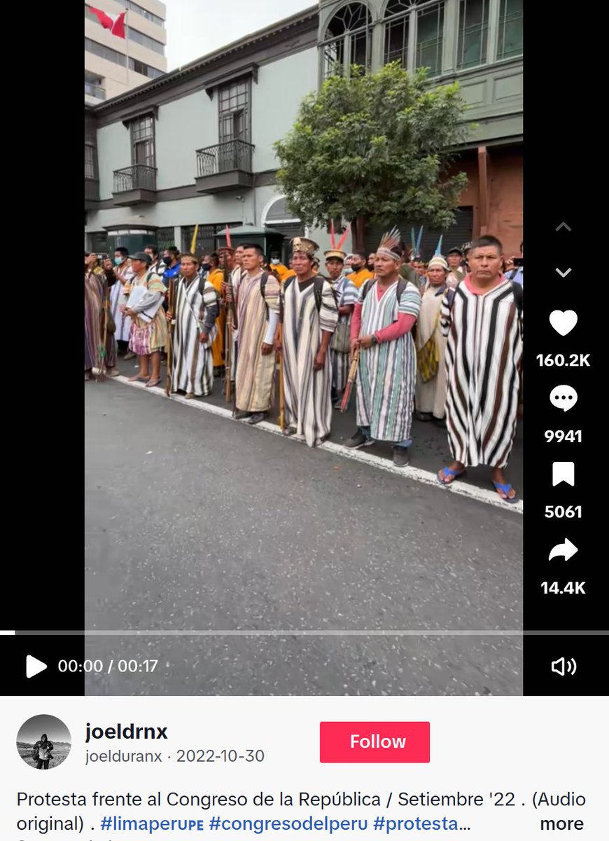 Enter810's tweet photo. @kalletiRey @Claudiashein En el video se muestran imagenes donde hay mucha gente protestando pero es falso que correspondan al caso peru mexico. Son de otros eventos, incluso colocan imagenes de protestantes de la selva del 2022. https://t.co/Irv9gC9ChC