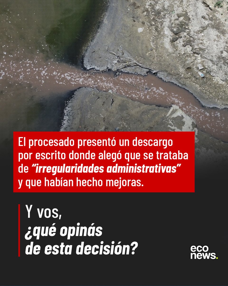 🚨 Procesaron al presidente de un frigorífico por arrojar residuos contaminantes al río Salado

⚖️ Después de múltiples infracciones ambientales y de detectar sustancias tóxicas en el agua, la Justicia confirmó el procesamiento del titular del frigorífico La Canaria S.A., ubicado