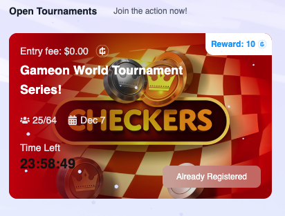 25 people already registered, 39 slots remaining, pls register before its too late, 10$ worth gameon chips for the winner!
