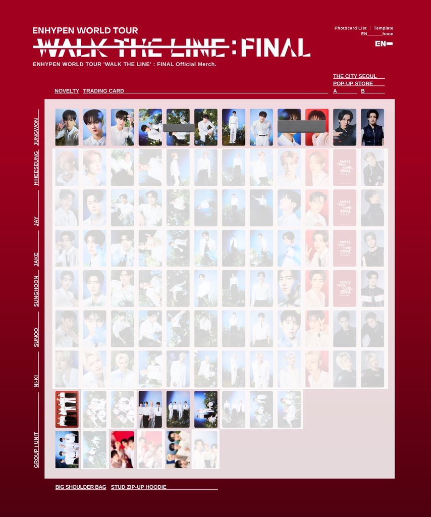 ENHYPEN WALK THE LINE FINAL ソウルコン トレカ 交換 【譲】ヒスン