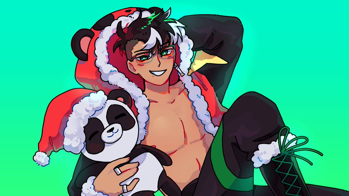 🎄It's getting kinda chilly... Come over and warm me up~🔥

🎨: <a href="/ShootnStarrfish/">Starr ✨ 🇵🇸 comms CLOSED!</a> 

#Vtuber #PandArtZ