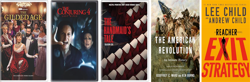 salinalibrary's tweet photo. This week the Salina Free Library has 59 new books and nine new movies.  New items include The Gilded Age, The Conjuring, The HandmaidÆs Tale, The American Revolution, Exit Strategy, Nash Falls, Good Fortune, The Roses, Future Boy, and Wings. https://t.co/d8lcrFM9to https://t.co/P2gBTtgKVa