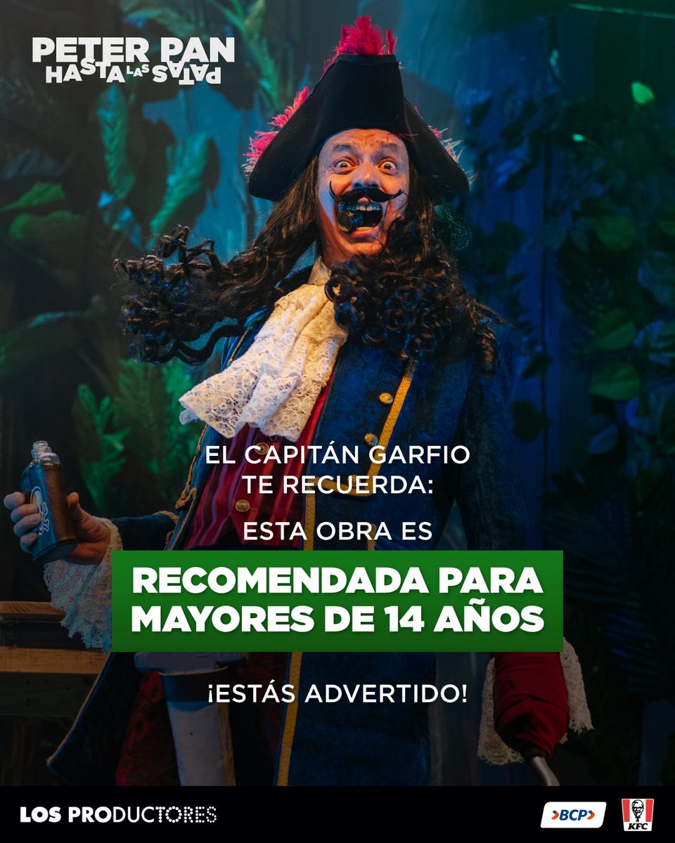 Si el Capitán Garfio lo dice es ley👌🏻  #PeterPanHastaLasPatas 🧚‍♀️ *Apta para mayores de 14 años

❗️ÚLTIMAS FUNCIONES DEL 2025❗️🚨 LAS ENTRADAS ESTÁN VOLANDO🚨

📅 De viernes a domingo (sábado doble función)
🎟Compra tus entradas en el link de nuestro perfil o en Joinnus.
📍Teatro