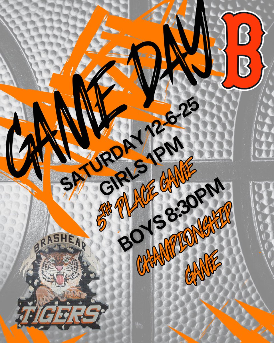 BrashearTigerAD's tweet photo. 🏀 NOVINGER TOURNAMENT CHAMPIONSHIP SATURDAY! 🐯
It’s a HUGE day for Brashear Basketball &amp; we need Tiger Nation out in full force — LOUD, PROUD, and wearing ORANGE &amp; BLACK!
🟠 GIRLS – 5th Place Game 🆚 Novinger 1:00PM
⚫ BOYS – CHAMPIONSHIP GAME 🆚 Green City 8:30pm
 #TigerPride https://t.co/FedFsYzA5S