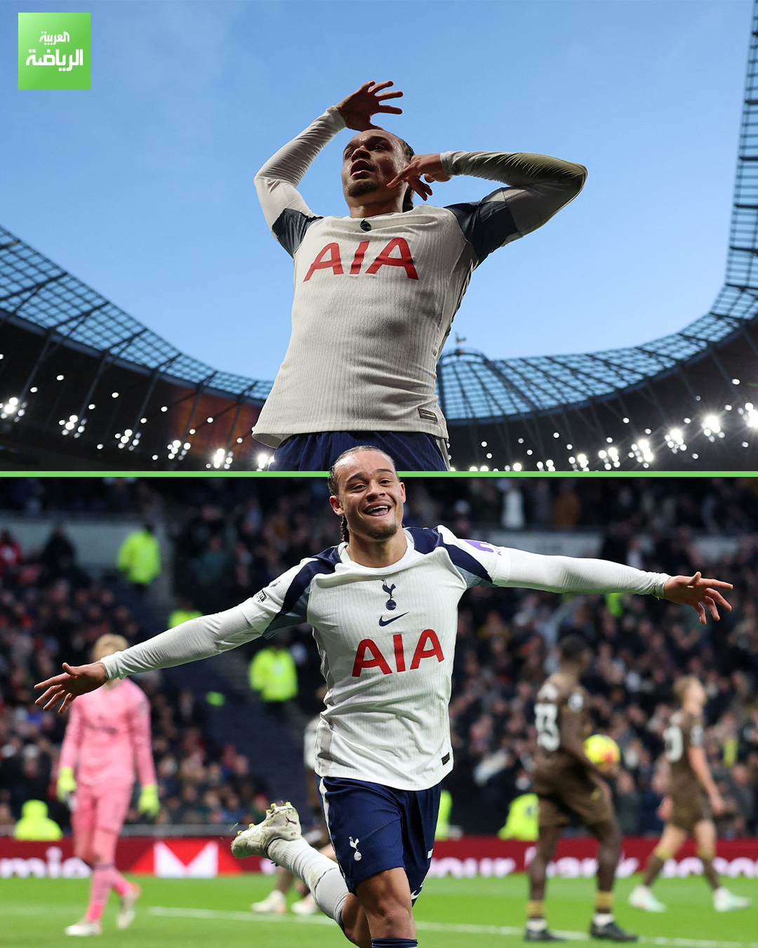 تشافي سيمونز يسجل أول أهدافه بقميص توتنهام خلال مباراة برنتفورد بالدوري الإنجليزي 