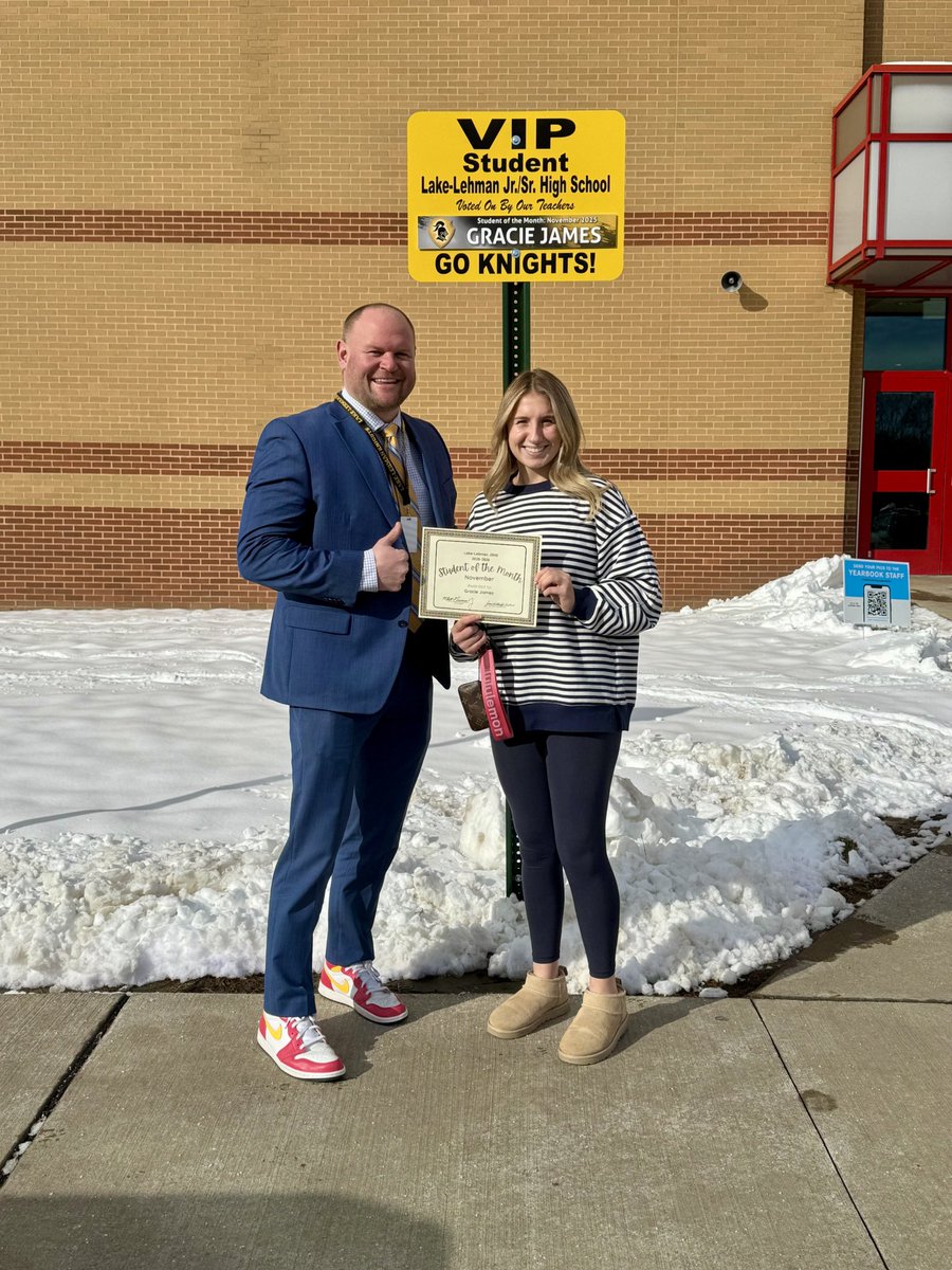 Awesome Job to our November Students of the Month at Lake-Lehman Jr./Sr. High School! These kids are good people that I guarantee will do GREAT Things!!! Big shout out to the parents for a job well done! Students were selected by our amazing teachers!  #Knight_Vision4