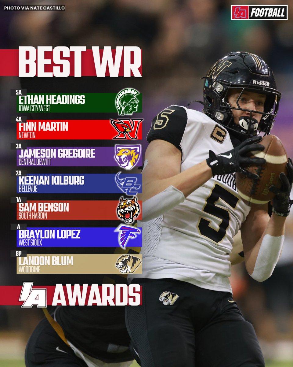 🏆 IAFOOTBALL'S BEST WR AWARD 🏆

#IAfootball X #iahsfb