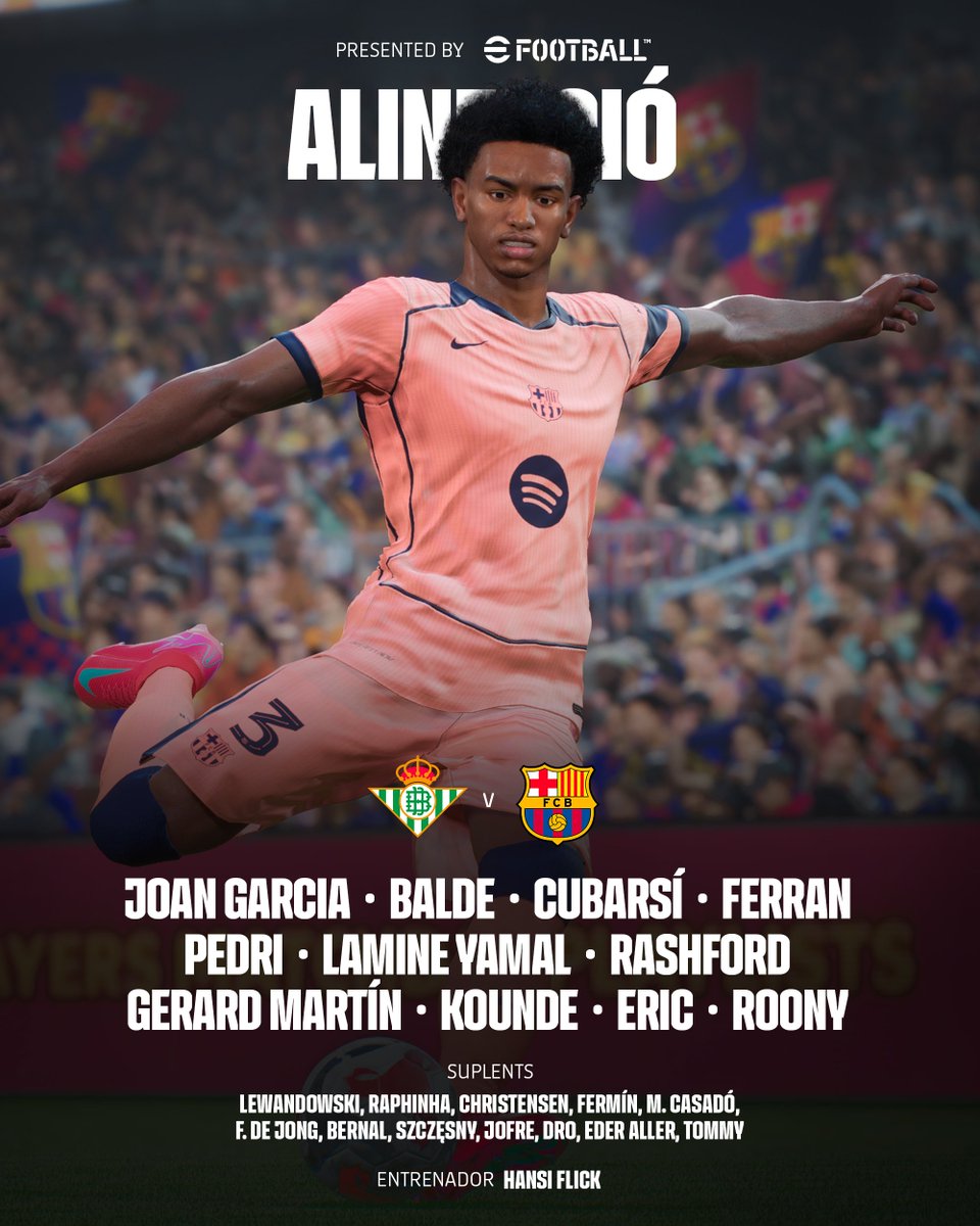 FCBarcelona_es's tweet image. 📋 𝗢𝗡𝗖𝗘 𝗜𝗡𝗜𝗖𝗜𝗔𝗟 #BetisBarça