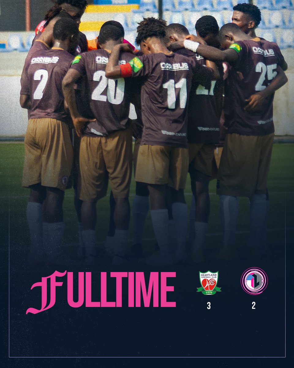 📍Full Time.

Narrow loss away from home.

Heartland FC 3:2 Inter Lagos FC

#NNL26 #InterLagosFC #ThePrideOfLagos #inter #COIL