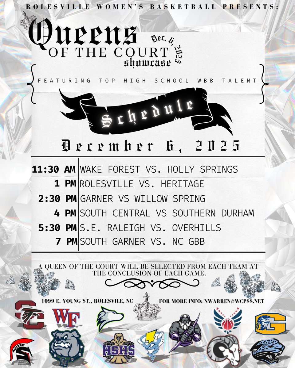 CeliaLaVita2027's tweet photo. Come check us out today at 1:00! Queens of the Court Showcase. Heritage vs. Rolesville @HHS_LadiesHoops @Husky_Sports https://t.co/NLISfYGX5y