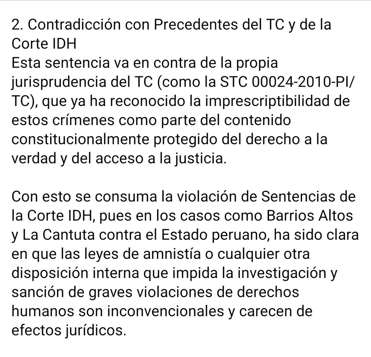ConstiCritico's tweet photo. #Coyuntura Nuestra asociada Cristina Gavancho León analiza la sentencia del Tribunal Constitucional que no declara inconstitucional la ley sobre impunidad de crímenes de lesa humanidad 
#DerechoConstitucionalCrítico ⤵️ https://t.co/ySVx8nK4ac