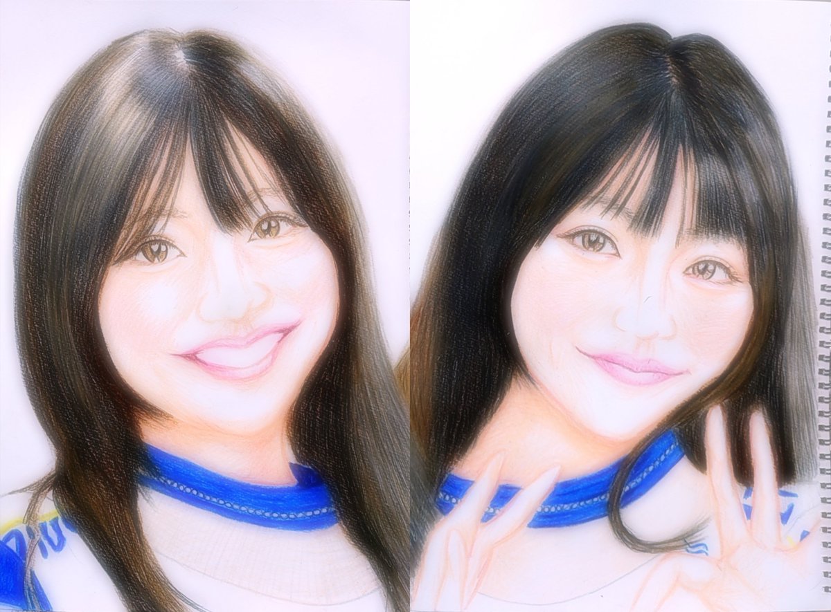 mymichael0224's tweet image. お絵描き中。着色中。進捗。
ENDLESS LADY2025
#逢坂なつき さん🐟️ ✨☺️

輪郭を、少し調整しました。
丸顔気味だったので、シャープに。
だいぶ変わったはず☺️
ロゴ入れ。
指の陰影つけ。

髪の毛サイドのボリュームが、ややアリ過ぎかも。削るかな〜。

#ENDLESSLADY2025
#人物画 #Fanart #途中画