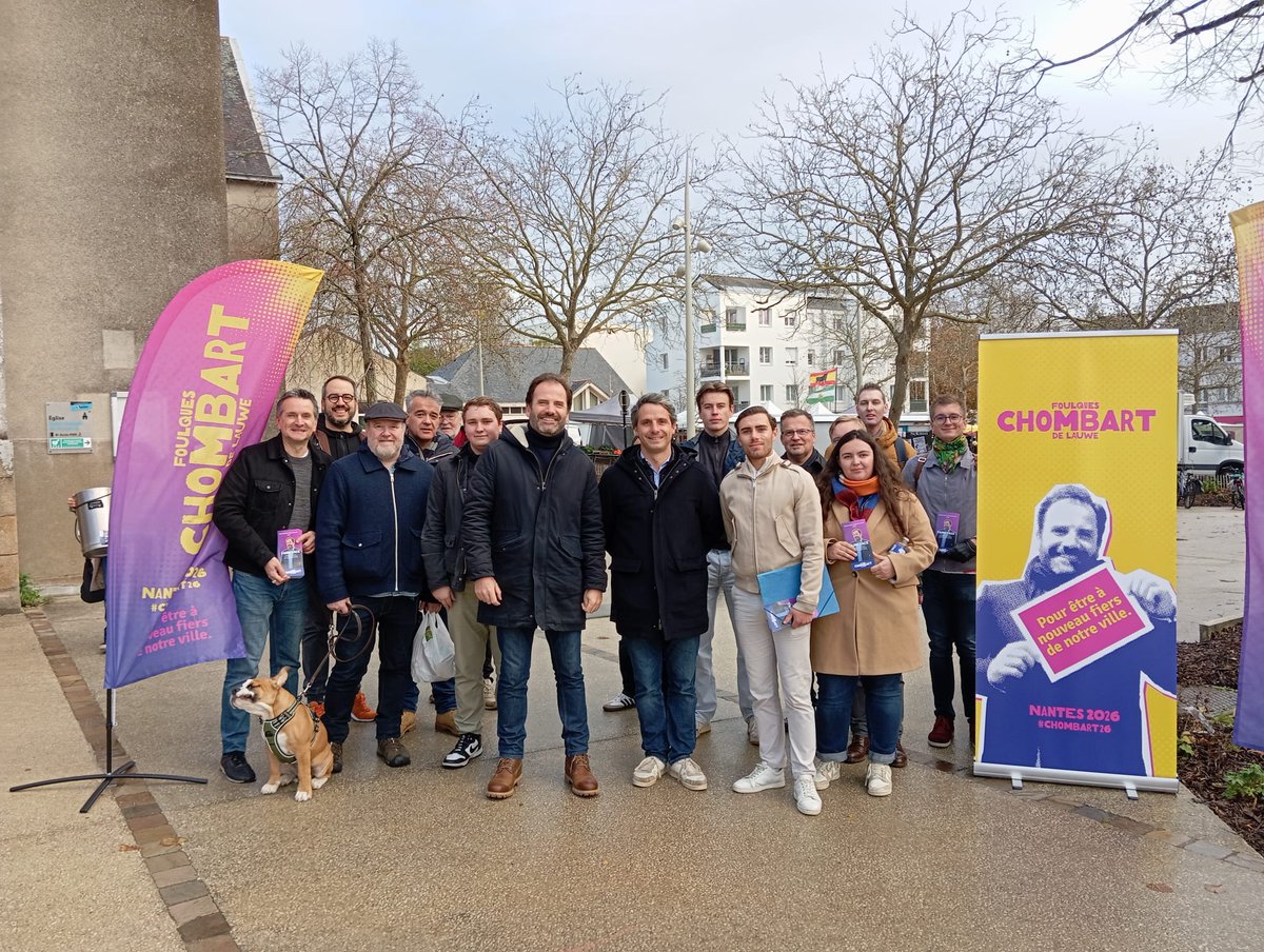 Un peu de peps sous la grisaille au marché de St Jo ce matin. On apporte de l'espoir aux commerçants et aux nantais qui veulent changer de Maire en 2026. Et ils sont nombreux ! #nantes #2026 #FaireFace  <a href="/guillaumerichar/">Guillaume RICHARD</a> <a href="/Foulques44/">Foulques Chombart de Lauwe</a>