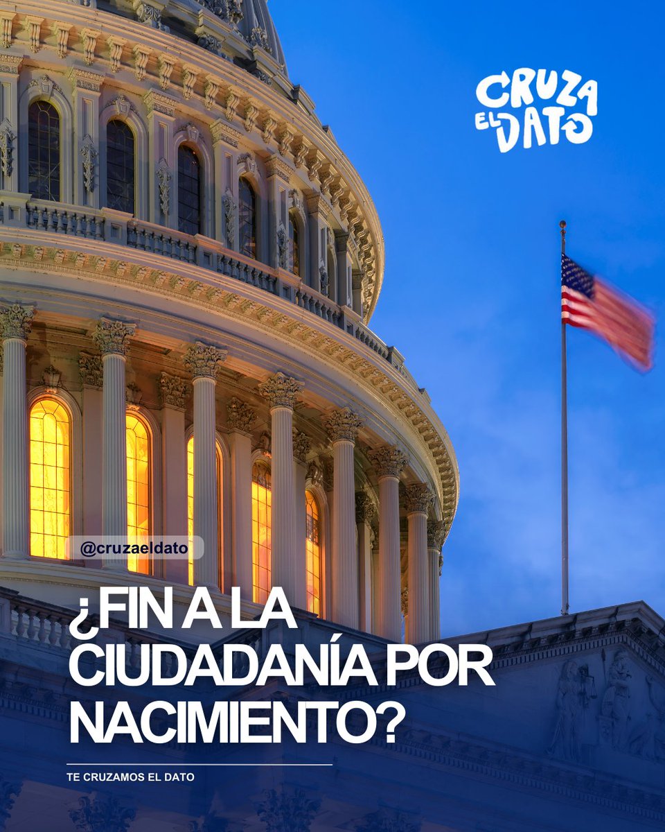 ¿FIN A LA CIUDADANÍA POR NACIMIENTO?

TE CRUZAMOS EL DATO 👇
Hoy la Corte Suprema aceptó revisar la orden de Trump que busca eliminar la ciudadanía automática en EE. UU. para hijos de inmigrantes irregulares o con estatus temporal.

La orden, firmada por Trump al asumir su
