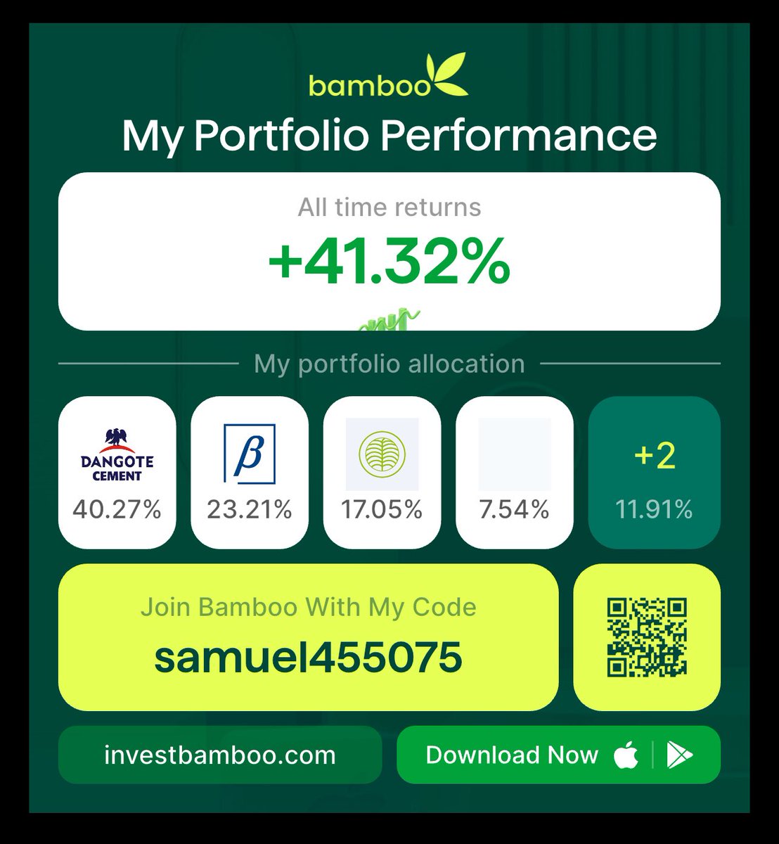 Grateful for people like <a href="/Rufyb/">Rufybaba</a> and the other finance guys here. Built a really calm portfolio from the tips they’ve shared all year.

Honourable mention to ChatGPT as well.😂

<a href="/investbamboo/">Bamboo</a>