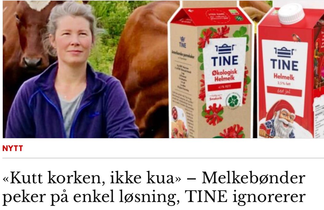 Å gå for brune kartonger uten kork hadde kuttet CO2-utslipp tilsvarende norsk Bovaer-bruk hvert år. Hvis man først skal kutte - hvorfor gå for det det er aller mest folkelig motstand mot? ⁉️