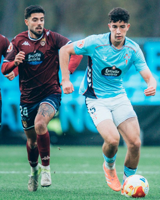 Hugo Burcio ante el Pontevedra (Foto: Celta).