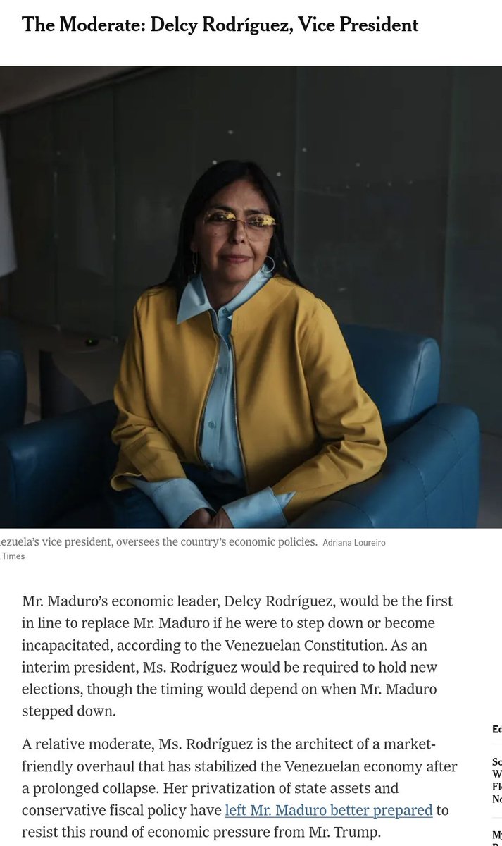 Delcy Rodríguez: "Nosotros queremos venganza..."

Delcy Rodríguez: "Más nunca vamos a entregar el poder"

Delcy Rodríguez a cargo del centro de torturas más grande de América Latina.

El <a href="/nytimes/">The New York Times</a>: "LA MODERADA DELCY RODRÍGUEZ"

Y hay gente que cree que es de gratis.