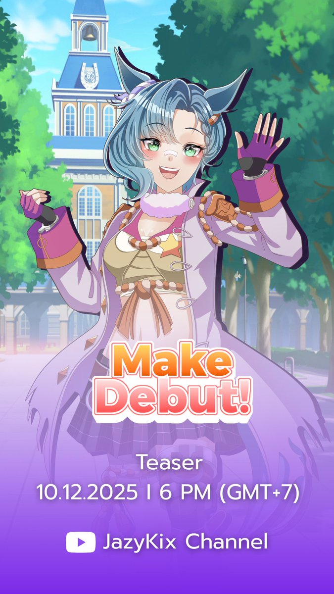 เซอร์ไพรส์~✨ 
เจซจะกลายเป็นสาวม้าแล้ว!
นอกจากเจซแล้ว ยังมีสาวม้าในเพลงอีกถึง 7 คนเลยนะ!
พุธนี้รอดูทีเซอร์กันด้วยน้าา

[Teaser] MAKE DEBUT! cover
10.12.2025 || 18:00 (GMT+7)

#vtuber #VtuberTH #วีทูปเบอร์ 
#cover #Umamusume #ウマ娘