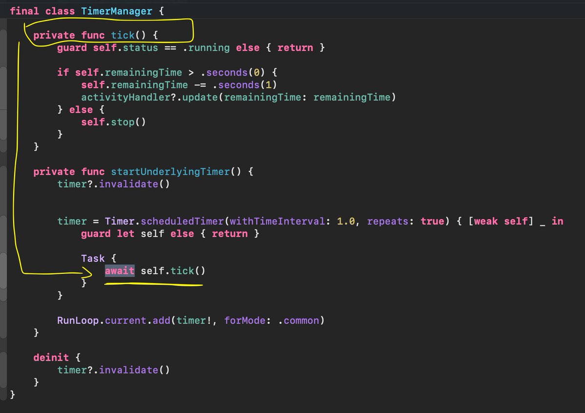 swiftandtips's tweet image. Question: Do you know why the tick method must be called with await even though its declaration is not async? 😀

youtu.be/8jvtHCXJ4Ow