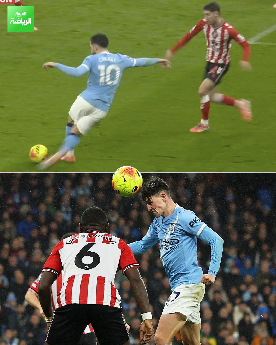 "رابونا" في البريميرليغ. ريان شرقي ينثر سحره في ملعب الاتحاد، مانحاً فودين عرضية سجل منها الهدف الثالث في شباك سندرلاند 