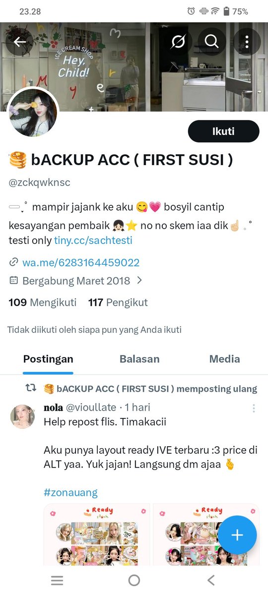 iKithBachira's tweet image. @zckqwknsc  @zckqpjnsc hati hati yaa gais😔 dia penipu, udah byk korbannya trmasuk aku #zonauang #zonajajan