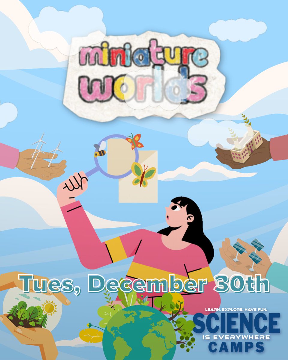 Science is Everywhere Camps: Miniature Worlds! 🌱✨
Shrink your view and explore the magic of the small on Tuesday, Dec 30th. Big ideas in the smallest spaces!
➡️ Register for Toy Lab: loom.ly/N1cY5nk
#NuclearMuseum #ScienceIsEverywhere #STEM #Albuquerque
