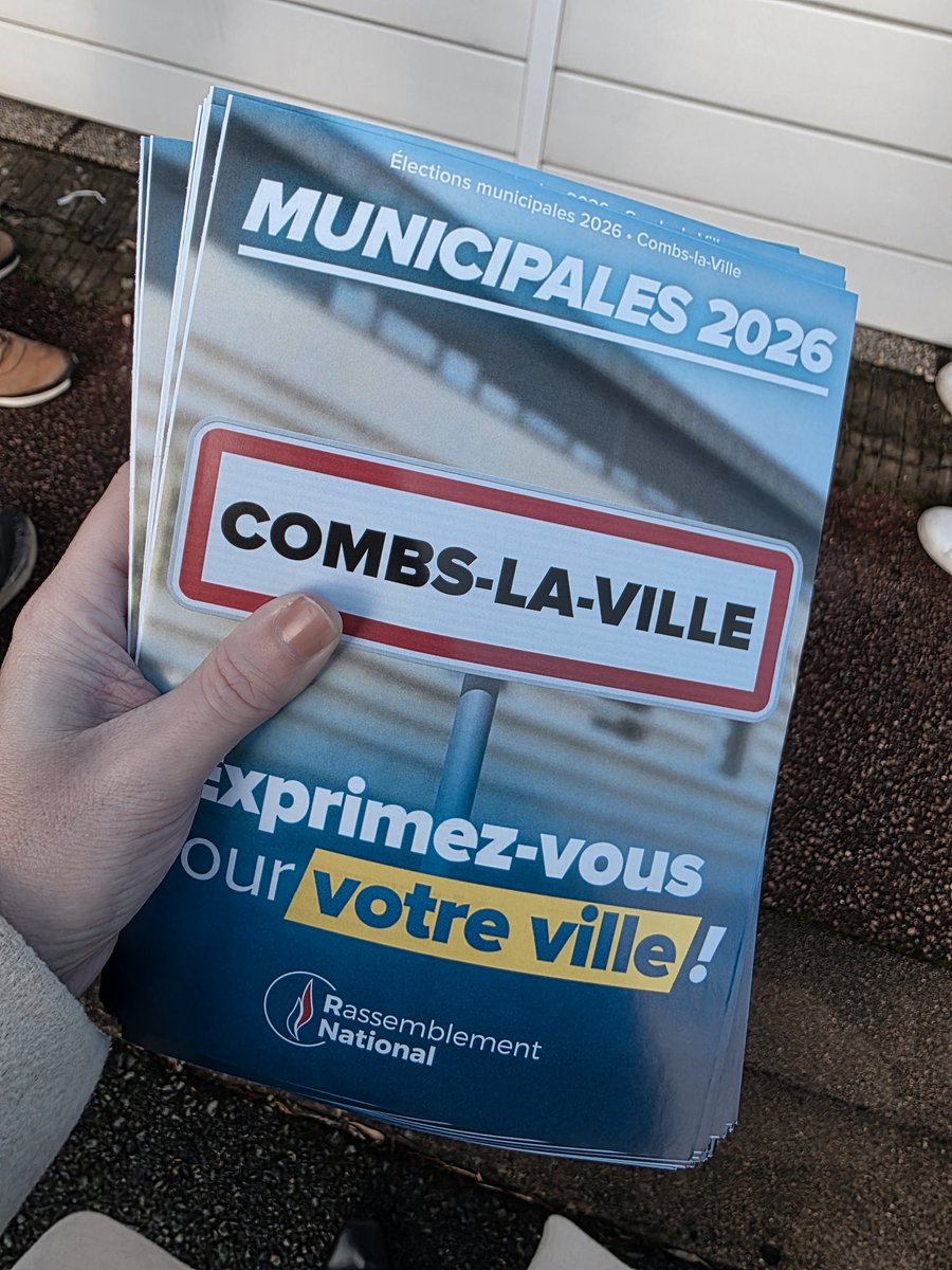 J’étais aujourd’hui à Combs-la-Ville aux côtés de notre tête de liste <a href="/RNational_off/">Rassemblement National</a>, <a href="/Steven_DZV/">Steven De Azevedo ن</a> !

Nous avons échangé avec de nombreux habitants en vue des municipales de mars.

L’accueil a été excellent et le terrain confirme une vraie attente pour cette élection !

💪🇫🇷