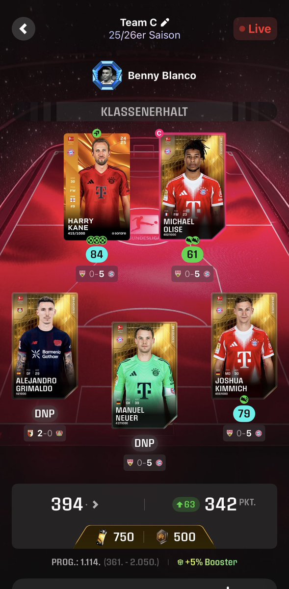 Ganz großes Aua an dieser Stelle🥹das war’s mit Streak 3🫥 #sorare