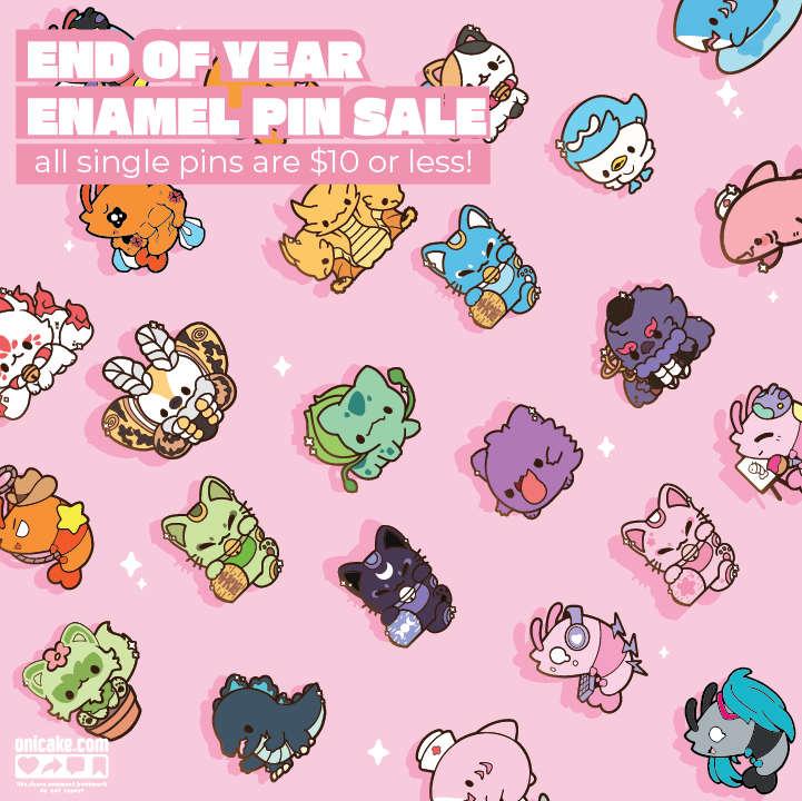 ♡ + ↻ really appreciated!🥳 I'm holding a EOY pin sale! All individual pins are $10 or less.