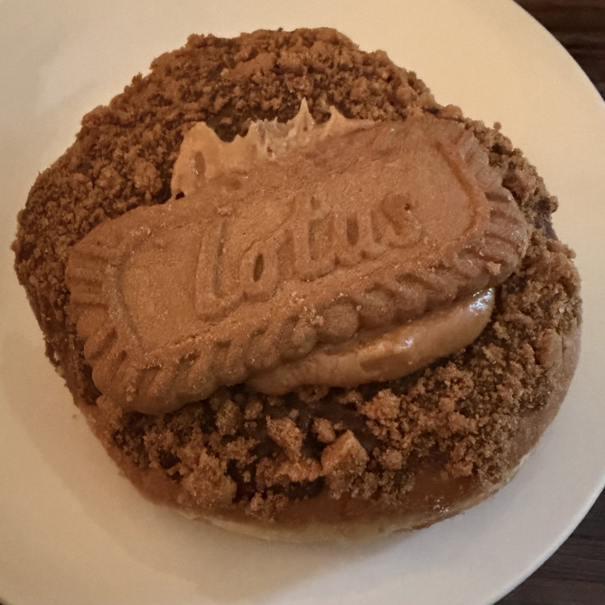 Today I walked my dog then got a Biscoff doughnut