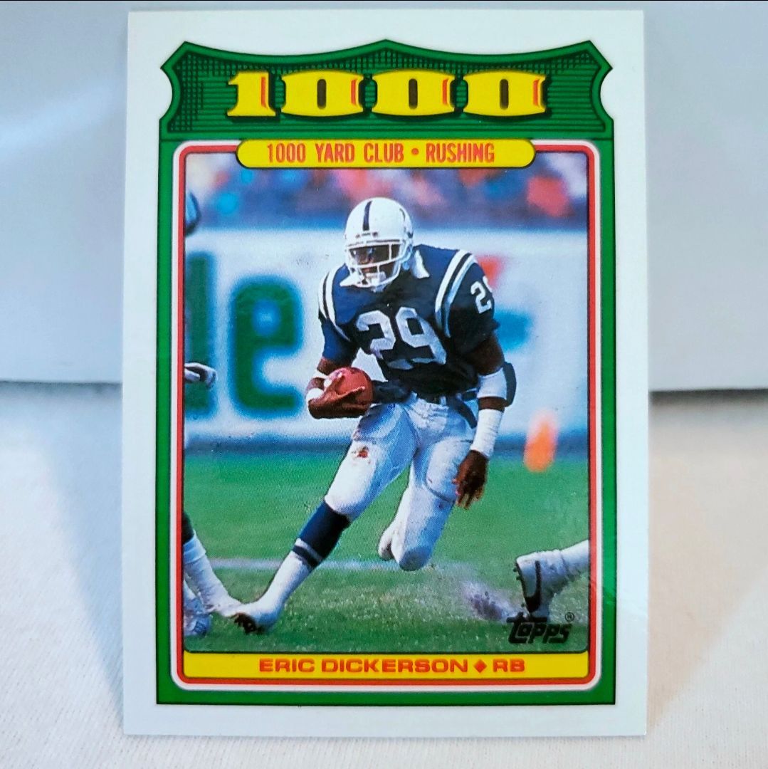 thriftx3's tweet photo. 1988 Topps 1000 Yard Club #2 Eric Dickerson Indianapolis Colts
π https://t.co/9taO1zwfpI
#sportscards, #tradingcards, #footballcards, #NFL, #EricDickerson, #Topps1988, #Indianapolis, #IndianapolisColts, #TheHobby, https://t.co/CK4Fy5hzCT