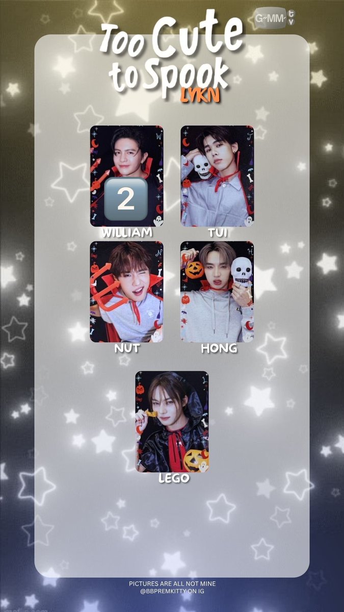 交換】 GMMTV ハロウィントレカ 【求】💖1枚ずつ Joss Gawin 【譲