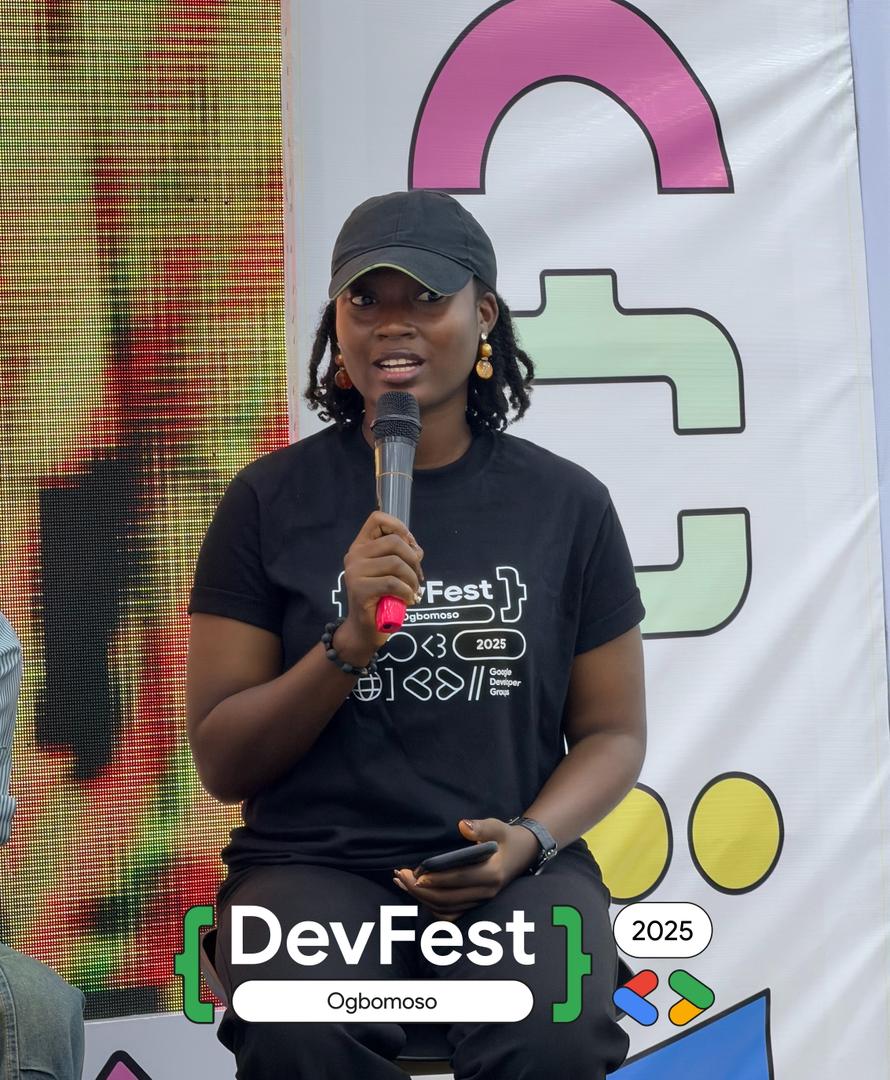 Meet the brilliance behind today’s panel flow at #DevFestogbomoso25 

<a href="/tife_adebisi/">Boluwatife Adebisi</a> led the session with ease, engagement, and sharp intuition

Her hosting brought out the best in every speaker and kept the room fully connected.

#DevFestOgbomoso #DevFest2025