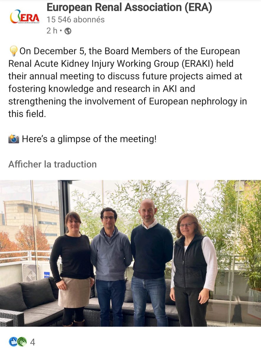 LabNefro_IISFJD's tweet photo. It was an absolute pleasure to take part in the ERAKI working group's annual meeting—an productive and inspiring experience! @ERAkidney @FJDNefrologia #kidneyhealth https://t.co/st6hFx3fxE