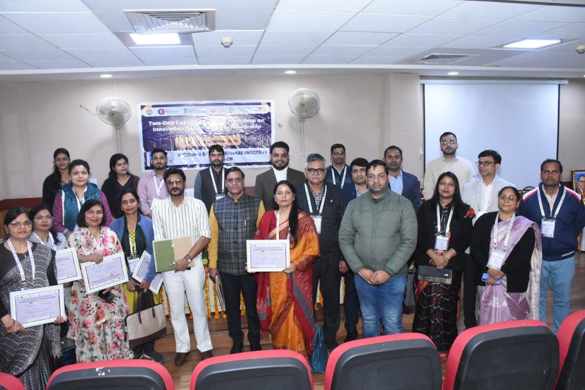 BbauSocialmedia's tweet image. Two-Day Capacity Building Workshop on Innovation, Design &amp;amp; Entrepreneurship (IDE) was concluded with a graceful Valedictory Ceremony on 5th December 2025.

#AICTE #MIC #InnovateIndia #DoSEL #MinistryofEducation #PMSHRI 
@vcbbau @EduMinOfIndia @dpradhanbjp  @ugc_india @PMOIndia