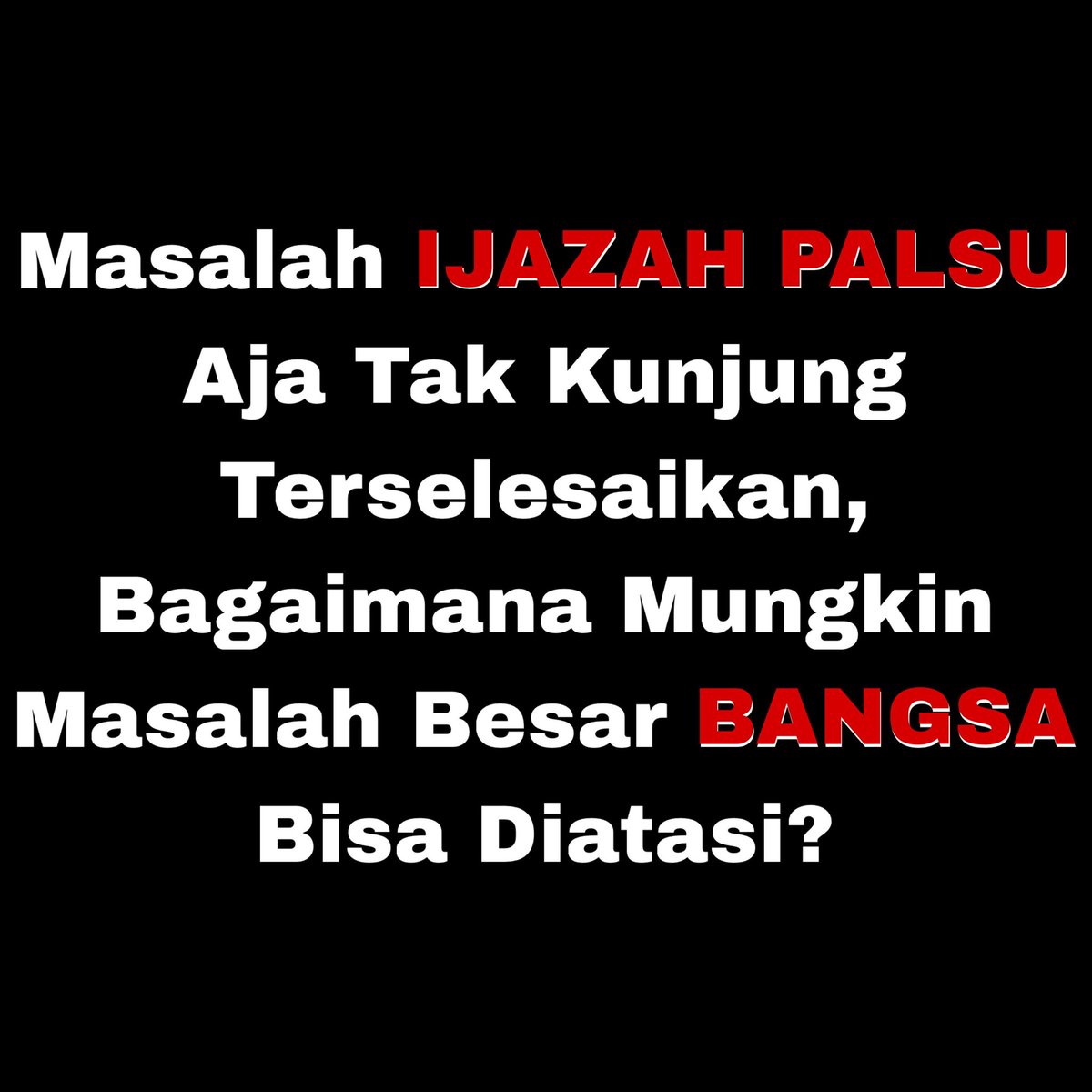 Percuma teriak masalah penggundulan hutan, apalah apalah.. Ijazah palsu aja negara tidak ada kemampuan menyelesaikan 😂😂

#daruratbencana
BNPB Live dimana? Sarinah?
#SumateraPrioritasNasional
