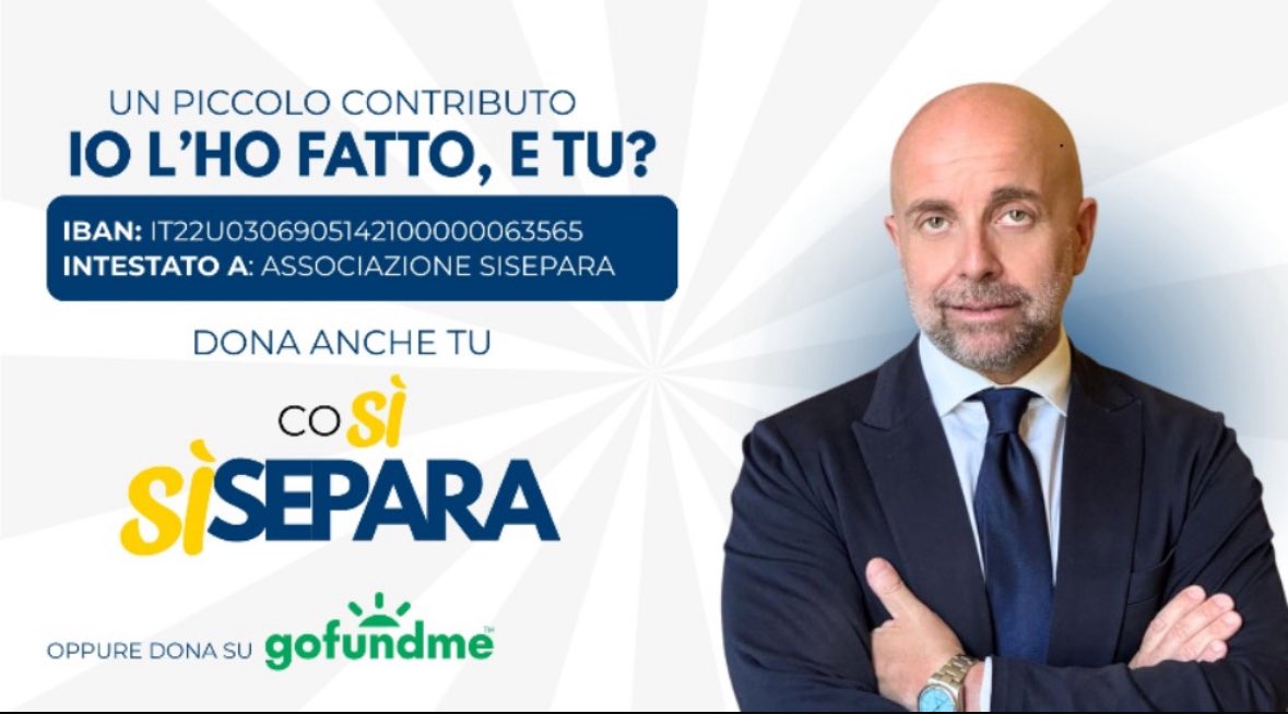 Max_Annetta's tweet photo. Non ci sono pasti gratis… e nemmeno #referendum! 
Bastano anche 5 o 10€ per sostenere la #separazionedellecarriere.

Io ho donato, e tu? Basta poco per fare la differenza 👇

https://t.co/VQYKO6PSuN https://t.co/T9ptg7asj1