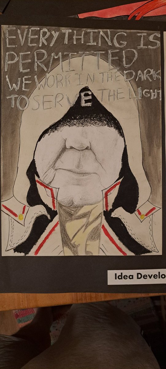 My son's GCSE art work.
 Assassin Jeremy #assassinscreed <a href="/JeremyClarkson/">Jeremy Clarkson</a> <a href="/ClarksonsFarm1/">ClarksonsFarm</a>