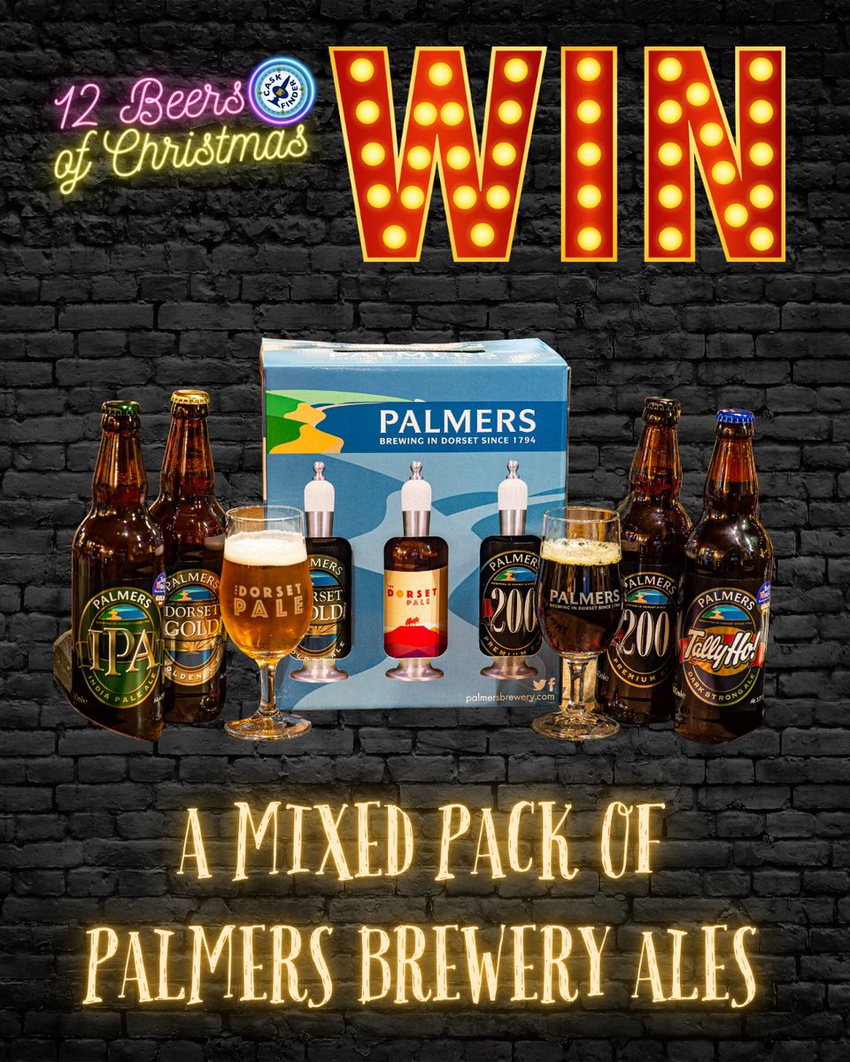 🎄12 Beers of Christmas - Day 6

Today’s seasonal pick is Tally Ho! Ho! Ho! From <a href="/palmersbrewery/">Palmers Brewery</a> 

WIN a mixed pack of Palmers ales

To enter;
♦️ Tag a friend
♦️Follow <a href="/CaskFinder/">CaskFinder</a> + <a href="/palmersbrewery/">Palmers Brewery</a> 

T&amp;Cs: Ends midnight 6 Dec. 18+. UK only. Also running on Facebook &amp; instagram