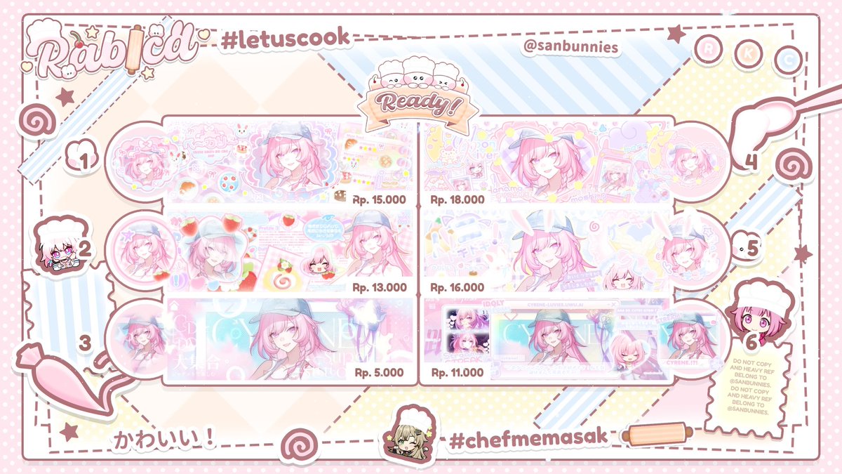 ♡, 🍰 all interactions are appreciate

Ი𐑼 .. hayie semua! 🍀 kita punya 6 ready stock cyrene ︵ 🍓⭐️ yang bisa kalian take saat ini juga dengan sebut nomor layoutnya! &gt;___xp 🌸 gaskan jajaan !! 🪽 ♬

 𖤐 🐰🐰🐰 ɞ  #zonauang #zonajajan