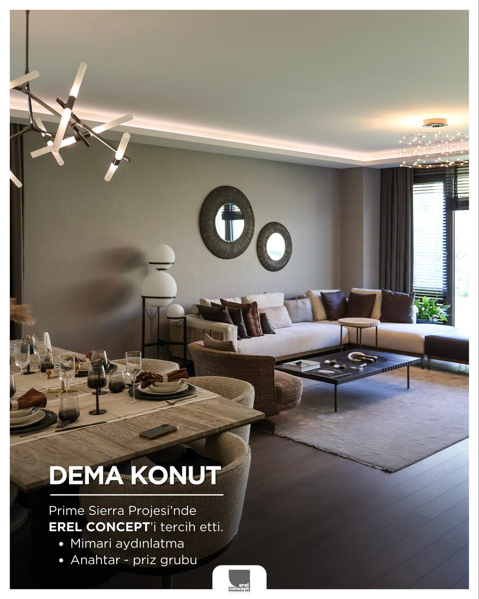 Dema Konut, Prime Sierra Projesi’nde Mimari aydınlatma ve Anahtar–priz grubu ürünleri için Erel Concept’i tercih etmiştir.

#erelconcept