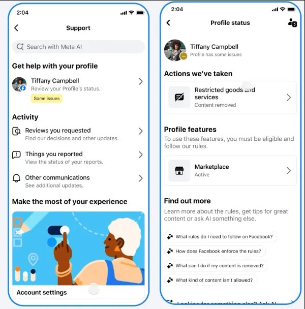 Meta Launches AI-Powered Account Support Options.