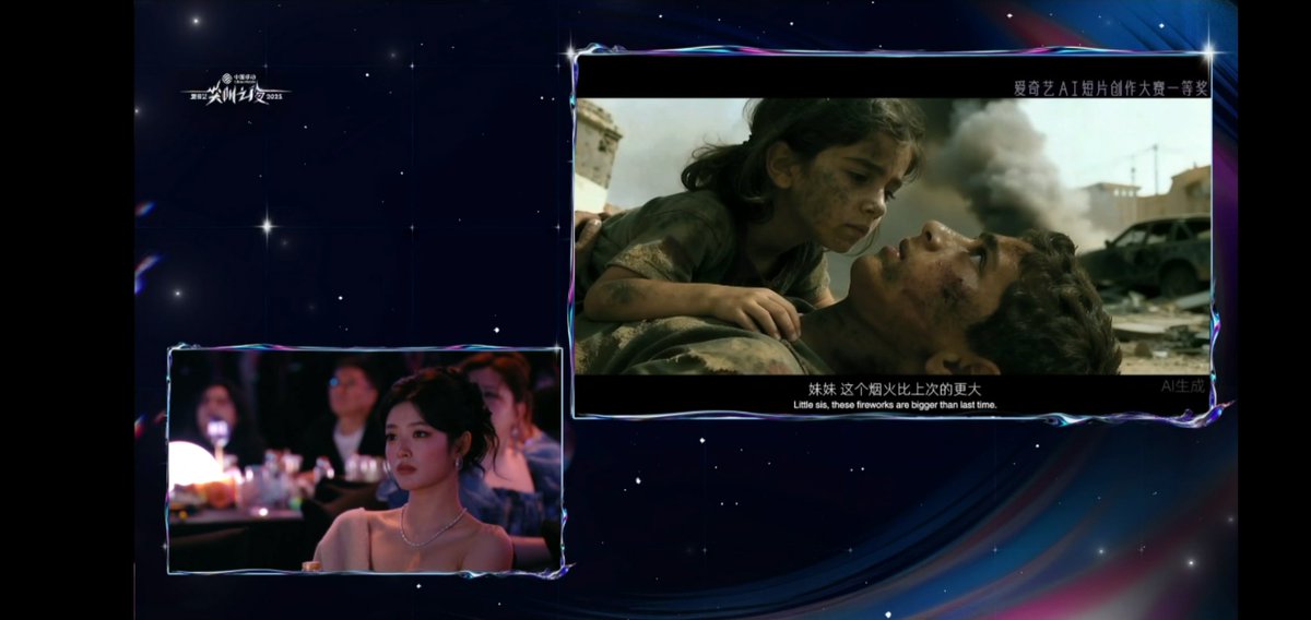 allynsays's tweet photo. woww iqiyi....I did not expect this out of all china award shows the reality of the war https://t.co/g0z9Gh0ysT