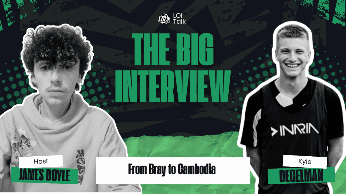loi_talk's tweet photo. Kyle Degelman Interview | From Lynx FC to Bray to Cambodia

Delighted to get the opportunity to talk to former @BrayWanderers defender and currently playing in the Cambodian League, Kyle Degelman.

WATCH HERE 👇
📺https://t.co/ZH4EjQHY1w
🎙️https://t.co/Jj82Na1GJy https://t.co/Qmn9laOhoq