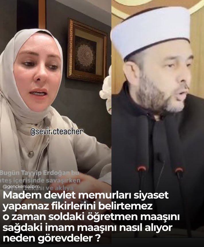 Madem devlet memuru siyaset yapamaz, görüşlerini söyleyemez, bunlar ne? Nerenin memuru?